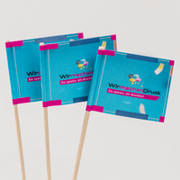 Holzpicker, farbig bedruckt, holz stiehl