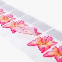 Etiketten, farbig bedruckt, details