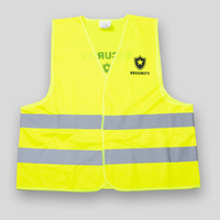 Hochwertige Polyester-Warnweste, 1-farbig, beidseitig BRUST und RÜCKEN bedruckt, neongelb, Vorderseite