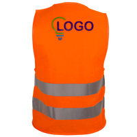 Hochwertige Polyester-Warnweste, 4/4-farbig bedruckt, BRUST und RÜCKEN