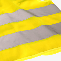 Hochwertige Polyester-Warnweste, unbedrucktes Muster