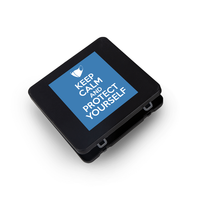 Maskenbox, farbig bedruckt, geschlossen