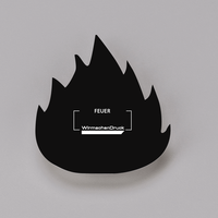 Tafelfolie, bedruckt, liegend, Feuer Form