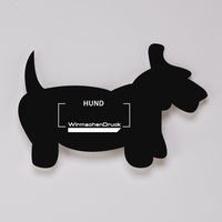 Tafelfolie, bedruckt, liegend, Hund Form