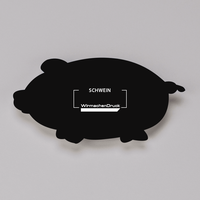 Tafelfolie, bedruckt, liegend, Schwein Form