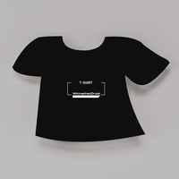 Tafelfolie, bedruckt, liegend, Tshirt Form