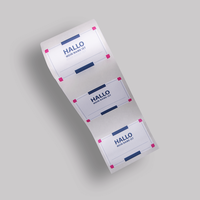 Textiletiketten, farbig bedruckt, liegend