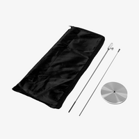 Tischfahne, farbig bedruckt, Tasche