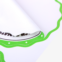 Aufkleber, Frei Form, bedruckt mit Text, detail