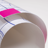 Whiteboard, farbig bedruckt, liegend, gerollt