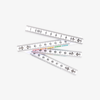 Hochwertiger 1-m-Kunststoff-Zollstock, 4/0-farbig einseitig bedruckt