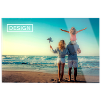 Hochwertige Glasplatte in freier Größe 4/0 farbig partiell hinterdruckt