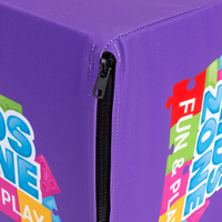 Sitzwuerfel, farbig bedruckt, details