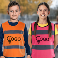 Hochwertiger Kinder-Warnschutzponcho mit einer Druckposition, 1-farbig bedruckt