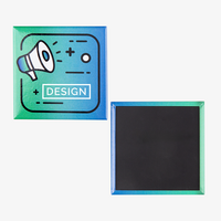 Hochwertiger Magnetbutton, Vorderseite und Rückseite