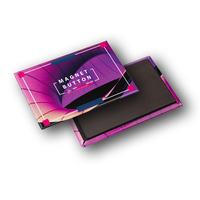 Magnetbutton, farbig bedruckt, liegend, Vorder und Rückseite