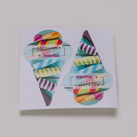 Plakatstörer farbig bedruckt, Eis-Form, liegend