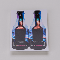 Plakatstörer farbig bedruckt, Flasche-Form, liegend