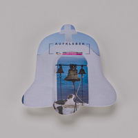 Plakatstörer farbig bedruckt, Glocke-Form, liegend