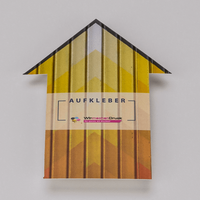 Plakatstörer farbig bedruckt, Pfeil-Form, liegend