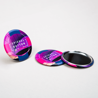 Spiegelbutton, farbig bedruckt mit Text