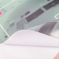 Flugbanner, farbig bedruckt mit Motiv, geklappt