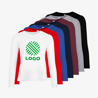 Longsleeve, farbig bestickt, Vorne