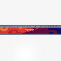 Hochwertiges Recycling-Kunststoff Lineal 16cm, 4-farbig, einseitig bedruckt