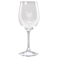 Rotweinglas frontal graviert