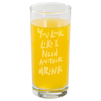 Trinkglas Lasergravur frontal gefüllt