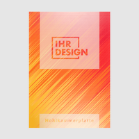 Hohlkammerplatte, farbig bedruckt, Motiv