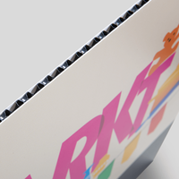 Hohlkammerplatte, farbig bedruckt, Motiv, details