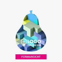 Hohlkammerplatte, farbig bedruckt. Form