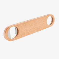 Holz-Flaschenöffner mit Aufhänger 17,9 cm seitlich