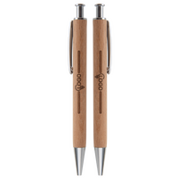 Holz-Kugelschreiber mit beidseitiger Lasergravur