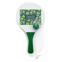 Holzschläger lackiert mit Kunststoffgriff und Ball