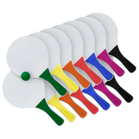 Holzschläger lackiert mit Kunststoffgriff und Ball