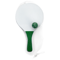 Holzschläger lackiert mit Kunststoffgriff und Ball