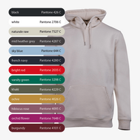 Hoodie, farbig bedruckt, Vorderseite, Farbpalette