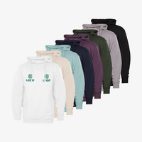 Hoodie Herren, Organic - Russel bestickt Farbauswahl