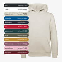 Hoodie, farbig bedruckt, Vorderseite, Farbpalette
