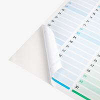 Jahresplaner auf Whiteboard-Folie DIN A3 quer, einseitig bedruckt