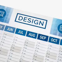 Jahresplaner DIN A4 quer, 4/4 beidseitig farbig