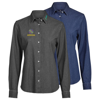  Jeansbluse, Twill Tailored Fit - TEE JAYS, Farbauswahl