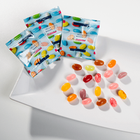 Tütchen auf Teller mit Jelly Beans