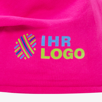 Jersey Beanie Detail, rechteckig bedruckt