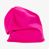 Jersey Beanie Rückseite, rechteckig bedruckt