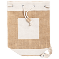 Jute-Seesack mit Kordelzugverschluss und Fach