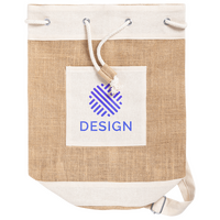 Jute-Seesack mit Kordelzugverschluss und Fach