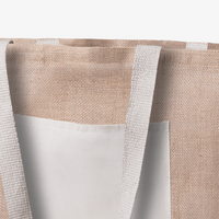 Jute-Strandtasche mit Fach, Detailansicht